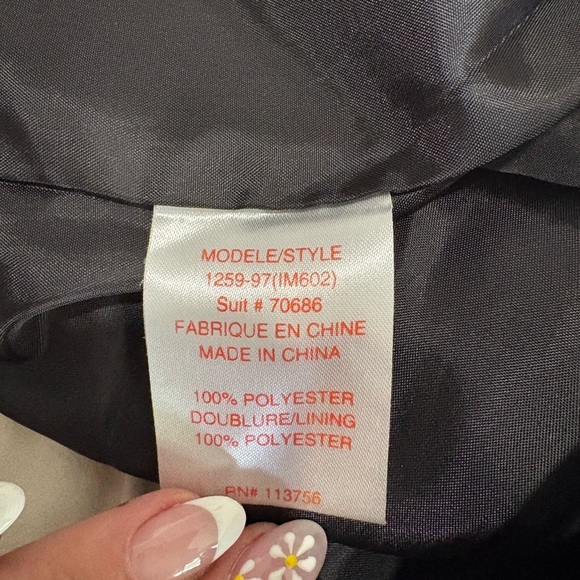 Isaac Mizrahi black structured blazer white stitch detail size 8 - Picture 8 of 9